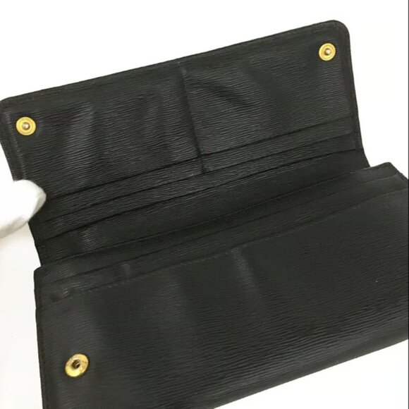 AUTHENTIC PRADA VITELLO MOVE LEATHER LONG BIFOLD WALLET - Picture 4 of 10